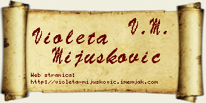 Violeta Mijušković vizit kartica